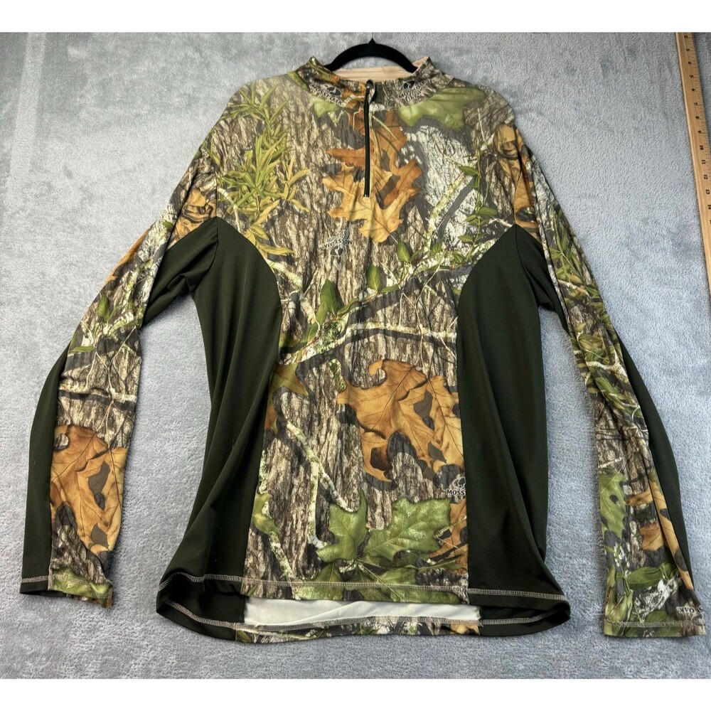 Mossy Oak Pullover Men's Medium Brown Camo Obsession Hunting Outdoor Shirt Top